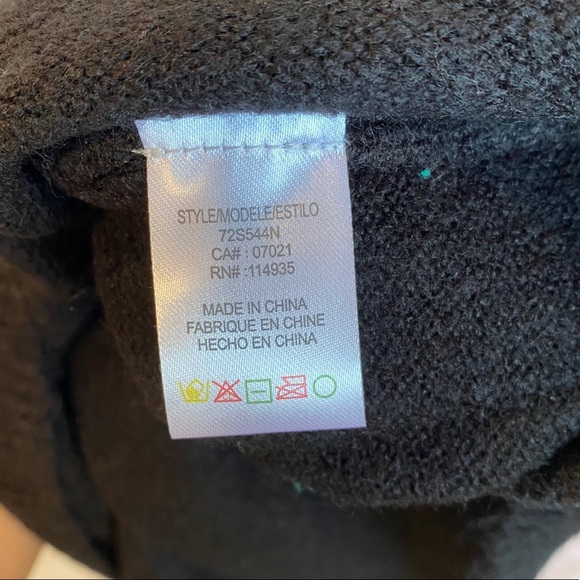 RDI Deep V-Neck Tunic Knit Split Hem Sweater NWT - Picture 9 of 10